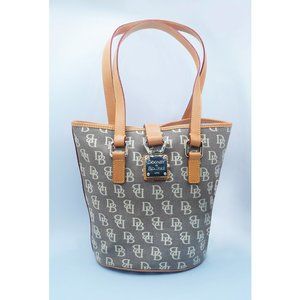 Dooney & Bourke Monogram Canvas Bucket Bag